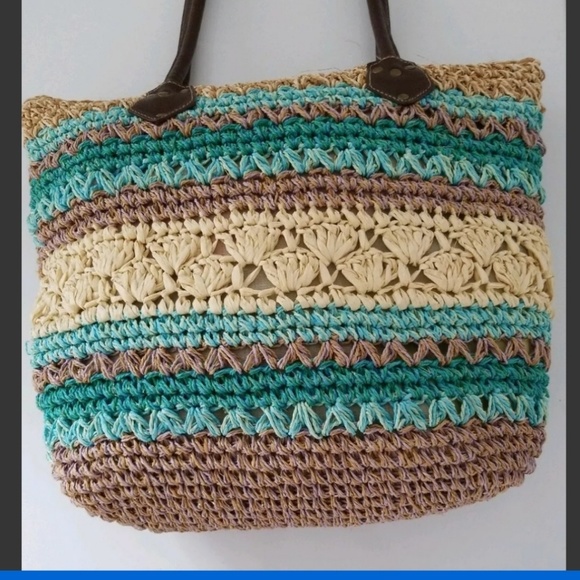 Cappelli Rainbow Straw women's Purse Bag Handbag - - Picture 5 of 5